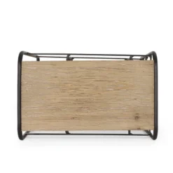 Rauser Modern Industrial 6 Bottle Tabletop Wine Rack Natural/Black - Christopher Knight Home -Baxton Studio Shop GUEST a23ad354 aa3c 431b 84ef c8649b269c3e