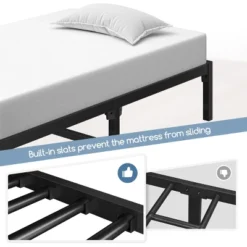 Yaheetech Metal Platform Bed Frame With Ultra-Durable Steel Slat Support -Baxton Studio Shop GUEST a264c035 44e3 447f b6b6 6c617d56325b