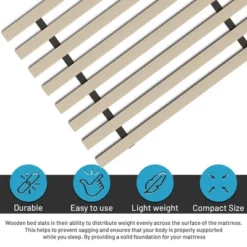 Continental Sleep, 0.75-Inch Heavy Duty Vertical Mattress Support Wooden Bunkie Board/Slats -Baxton Studio Shop GUEST a27b9f95 d8ea 4185 bcca 964c01526d1a 1