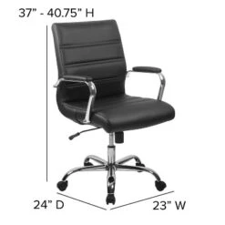 Emma And Oliver 48" Wide Black Electric Adjustable Standing Desk & Black Swivel Office Chair -Baxton Studio Shop GUEST a285ece2 ca14 4784 9006 6ed38d1e3da8