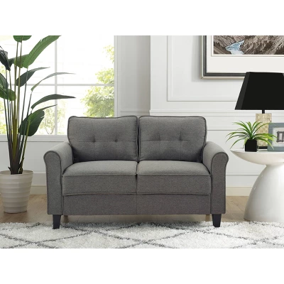 Harwin Loveseat Heather Gray - Lifestyle Solutions 1 Harwin Loveseat Heather Gray - Lifestyle Solutions