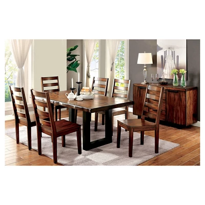 Set Of 2 Taylor Rustic Slat Back Side Dining Chairs Oak - HOMES: Inside + Out 2 Set Of 2 Taylor Rustic Slat Back Side Dining Chairs Oak - HOMES: Inside + Out - Image 2