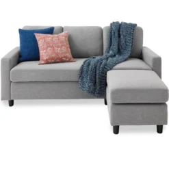 Best Choice Products Upholstered Sectional Sofa Couch W/ Chaise Lounge, 3-Seat Design, Ottoman Bench -Baxton Studio Shop GUEST a2dbb9d7 f9d6 47de b4af aa38e2147890