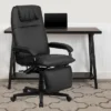 Emma And Oliver High Back Black LeatherSoft Executive Reclining Ergonomic Office Chair With Arms