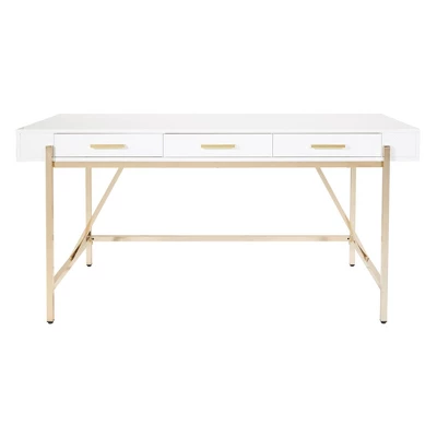 Broadway Desk White Gloss - OSP Home Furnishings 1 Broadway Desk White Gloss - OSP Home Furnishings