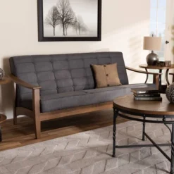 Larsen Wood Sofa Gray - Baxton Studio -Baxton Studio Shop GUEST a3a46497 701f 4b18 8f9d 015a98e2240e