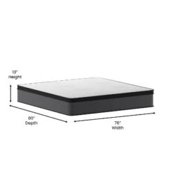 Merrick Lane Full Size 13" Euro Top Mattress In A Box With Hybrid Pocket Spring And Foam Design For Supportive Pressure Relief -Baxton Studio Shop GUEST a3e71662 a88e 40ee be79 bd274f084930