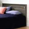 Full/Queen Gravity Headboard With Shelf Gray Maple - South Shore