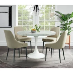 Mardelle Round Dining Table White - Picket House Furnishings