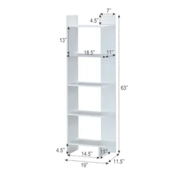 Costway 5-Tier Bookcase Storage Open Shelves Display Unit Room Divider -Baxton Studio Shop GUEST a513a215 b853 4967 bcf5 78a98537249e