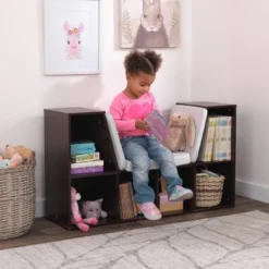 KidKraft Bookcase With Reading Nook Espresso