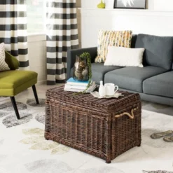 Happimess Jacob Wicker Storage Trunk -Baxton Studio Shop GUEST a5f5e41a a66e 41c2 bc9d becf5ced935c