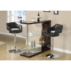 Hydraulic Lift Chrome Metal Barstool - EveryRoom