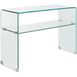 Hollis Console Table - Clear - Safavieh -Baxton Studio Shop GUEST a65dc446 a7e3 442a b688 b5f884ab94a2