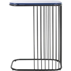 Stafford Side Table - Blue/Black - Safavieh -Baxton Studio Shop GUEST a6944dff 437f 458f 9f5e a197b0200e0f
