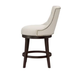 24" Halbrooke Swivel Counter Height Barstool Smoke/Cream - Hillsdale Furniture -Baxton Studio Shop GUEST a6be64e8 636e 4b87 8835 10881159ae68