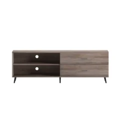 Flash Furniture Nelson 65" Mid Century Modern TV Stand For Up To 60" TV's With Adjustable Shelf And Storage Drawers -Baxton Studio Shop GUEST a75dfcc2 f40f 45ce 84dd 83ba087465fd 1