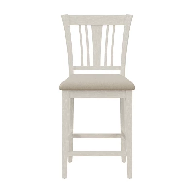 Pebblebrook Wood Slat Back Counter Height Stool White Wire Brush - Hillsdale Furniture 3 Pebblebrook Wood Slat Back Counter Height Stool White Wire Brush - Hillsdale Furniture - Image 3