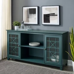 Bayland Transitional Double Fretwork Door Sideboard Antique Dark Teal - Saracina Home -Baxton Studio Shop GUEST a7a4137b fa9d 4635 ab03 e900a440d49d