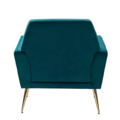 Set Of 2 Maris Velvet Living Room Armchair With Metal Base | Karat Home-TEAL -Baxton Studio Shop GUEST a9643526 00d6 4124 8547 0710c370a526