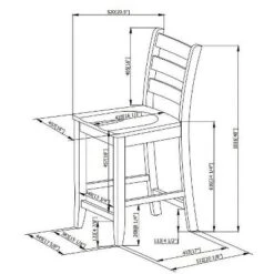 3pc Bonham Counter Extendable Dining Table - Linon -Baxton Studio Shop GUEST a978c3ec 32c9 45dc 93bd 380b65390adf