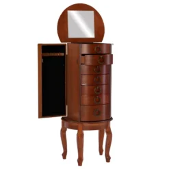 Raine Jewelry Armoire Cherry - Powell Company -Baxton Studio Shop GUEST a9feb682 8f21 4e6b 80cc 15336bcad704