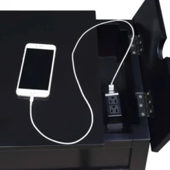 Country Oxford End Table With Charging Station - Johar Furniture -Baxton Studio Shop GUEST aa335baa 98bc 4713 b895 a094862e65f7