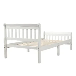 Twin Size Wood Platform Bed With Headboard, Footboard And Wooden Slat Support-ModernLuxe -Baxton Studio Shop GUEST aab6930e 1c15 43b6 be88 c3e681e248ae