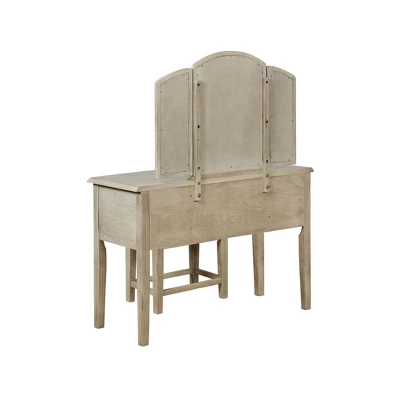 Sophie Vanity And Stool White Wash - Powell Company 4 Sophie Vanity And Stool White Wash - Powell Company - Image 4