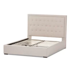 Queen Taylor Modern And Contemporary Fabric Upholstered Gas Lift Platform Bed Light Beige - Baxton Studio -Baxton Studio Shop GUEST ab38c2fc 4a51 48b0 8072 a63cf49d320d