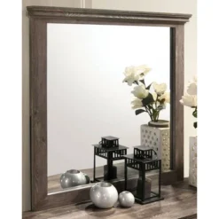 2pc Jacobia 6 Drawer Dresser And Mirror Set Gray - HOMES: Inside + Out -Baxton Studio Shop GUEST ab690fa4 fee3 4e67 a601 ee3e46663de5