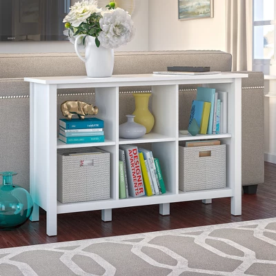 30" 6 Cube Broadview Storage Bookshelf Pure White - Bush Furniture 1 30" 6 Cube Broadview Storage Bookshelf Pure White - Bush Furniture