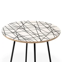 Gabriela Fuente Architecture Side Round Table Black - Deny Designs