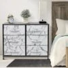 Sorbus Drawer Fabric Dresser For Bedroom Black