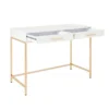 Alios Desk White/Gold - OSP Home Furnishings