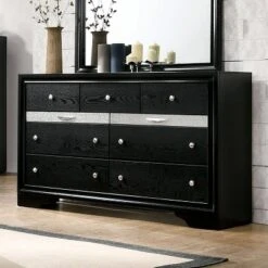 3pc Whether By Bed Nightstand And Dresser Set Black - MiBasics -Baxton Studio Shop GUEST ad589cfe 61f4 4156 8edd 6a832eacb6d9