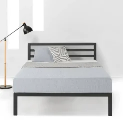 14" Modernista Classic Metal Platform Bed With Headboard Black - Mellow 8 14" Modernista Classic Metal Platform Bed With Headboard Black - Mellow -Baxton Studio Shop GUEST ad612597 d0ea 46eb b9e4 42a944470f3c