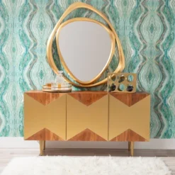 Verdeen Console Brown/Gold - Powell Company -Baxton Studio Shop GUEST ae5cddbe 0f56 4684 ba38 aae7846884a3