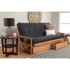 Full Chicago Coil Spring Mattress Futon With Drawers - Dual Comfort