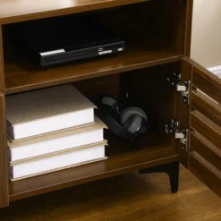 HOMCOM TV Cabinet Stand For TVs Up To 65", Entertainment Center With Drawer, Doors, And Storage Shelves For Living Room, Bedroom -Baxton Studio Shop GUEST aeb8fef5 fb1f 4dba 8a8f 04cc529248f8