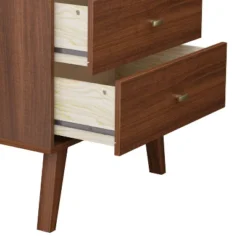Mid Century Modern 2 Drawer Wide Nightstand - Prepac -Baxton Studio Shop GUEST afebe60b 5ebd 4971 a0dc a9658376025b