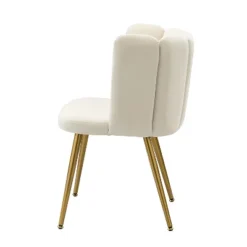 Barbara Contemparary Velvet Vanity Stool For Makeup Room, Moden Accent Side Chairs For Living Room With Shell Back And Golden Metal Legs | ARTFUL LIVING DESIGN -Baxton Studio Shop GUEST b04f8a2e 5f8c 46ea 8772 dac9685dc1b3