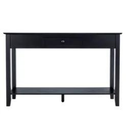 Costway Console Table With Drawer Shelf 2 Tier Sofa Side Accent Table Black 12 Costway Console Table With Drawer Shelf 2 Tier Sofa Side Accent Table Black -Baxton Studio Shop GUEST b2500451 101c 4f47 856d 1fea38da5f72