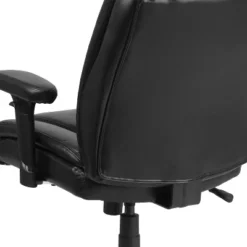Flash Furniture HERCULES Series Big & Tall 400 Lb. Rated Black LeatherSoft Ergonomic Task Office Chair With Chrome Base And Adjustable Arms -Baxton Studio Shop GUEST b26edf73 976b 4e4b a42e 8b2db7864d89