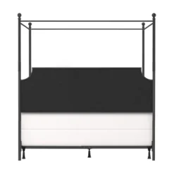 Mcarthur Metal And Upholstered Canopy Bed Matte Black/Gray Fabric - Hillsdale Furniture -Baxton Studio Shop GUEST b2774fa4 6572 42de 9f23 2a1682a9a06f