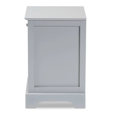 1 Drawer Chase Wood Nightstand - Baxton Studio 3 1 Drawer Chase Wood Nightstand - Baxton Studio - Image 3