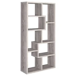 70.75" Theo 8 Shelf Bookcase - Coaster 25 70.75" Theo 8 Shelf Bookcase - Coaster -Baxton Studio Shop GUEST b2e4e0c4 64dc 4237 8d08 e00f76cda106
