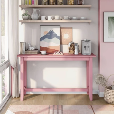 Rockland Counter Height Table With USB Port Antique Pink - HOMES: Inside + Out 4 Rockland Counter Height Table With USB Port Antique Pink - HOMES: Inside + Out - Image 4