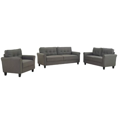 Harwin Loveseat Heather Gray - Lifestyle Solutions 6 Harwin Loveseat Heather Gray - Lifestyle Solutions - Image 6