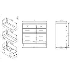 Vanessa 3 Drawer Bookcase Chest Natural - Linon -Baxton Studio Shop GUEST b4053fc3 5949 49df a2f1 d6f550ef7c6f